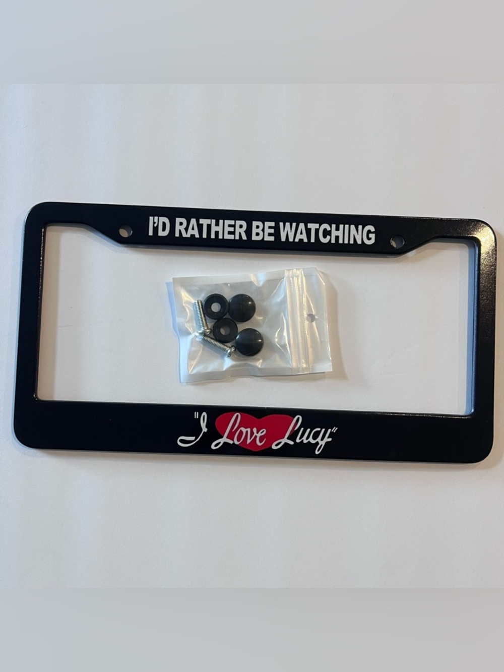 I Love Lucy License Plate Frame Metal New TV Show Collectible